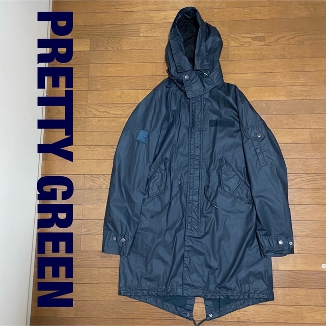 Pretty Green  モッズコート　パーカー　フーディ　サイズ3 ネイビー