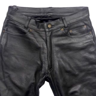 レザーパンツ バイク 本革 メンズ W32 革パンツ 本皮 黒 X6683の通販 ...