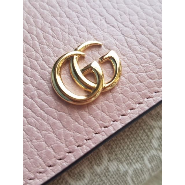 GUCCI グッチ ダブルG スプリーム 2つ折り財布 ライトピンク