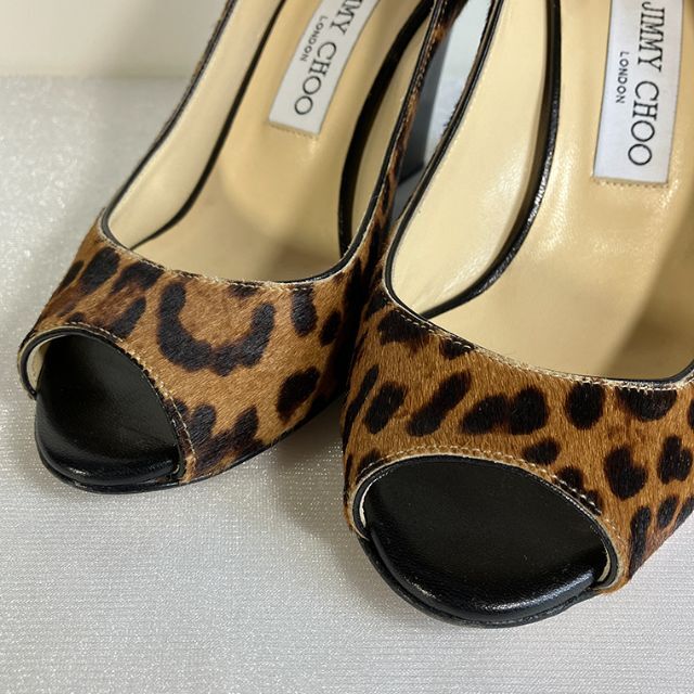 JIMMY CHOO ジミーチュウ ハラコ レオパード パンプス