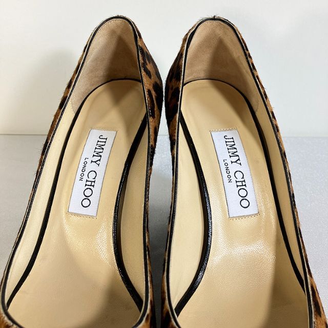 JIMMY CHOO ジミーチュウ ハラコ レオパード パンプス