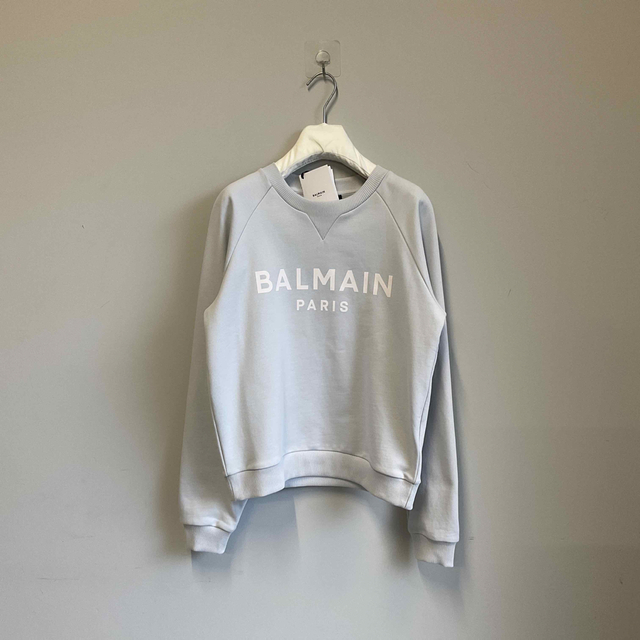 新品タグ付き BALMAIN LOGO PRINT SWEATSHIRT XS