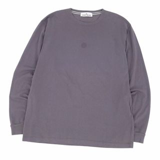 ストーンアイランド(STONE ISLAND)の美品 ストーンアイランド STONE ISLAND Tシャツ カットソー ロングスリーブ コットン トップス メンズ  XL グレー(Tシャツ/カットソー(半袖/袖なし))