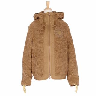 バーバリー(BURBERRY)の極美品 バーバリー BURBERRY ジャケット ロゴグラフィック フリース フーディッドジャケット ジップアップ 無地 アウター レディース UK6 US4 IT38(M相当) ブラウン(その他)