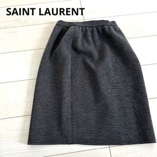 Saint Laurent - サンローラン ミニスカート 黒 膝丈の通販 by mo's