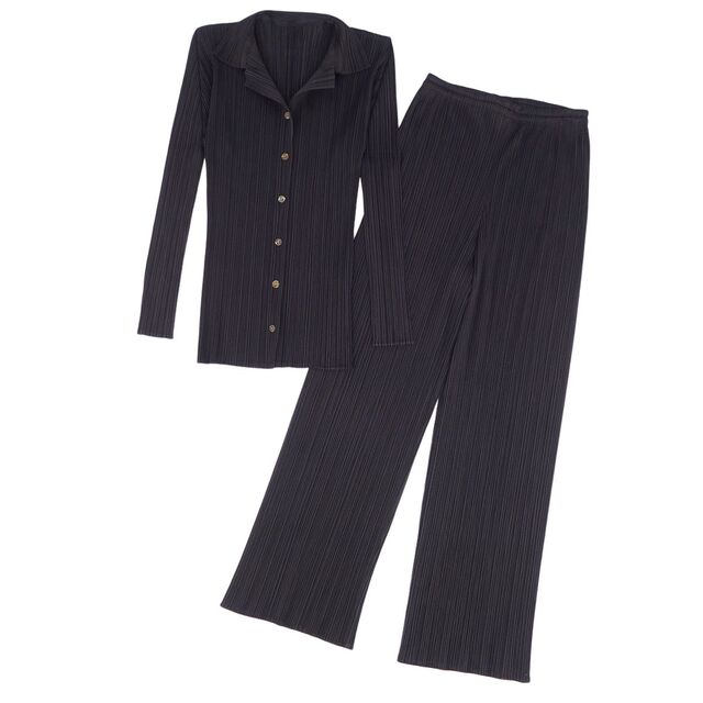 美品 プリーツプリーズ イッセイミヤケ PLEATS PLEASE セットアップ パンツスーツ シャツ ブラウス パンツ プリーツ レディース 4(XL相当) ブラック | フリマアプリ ラクマ 美品 プリーツプリーズ イッセイミヤケ PLEATS PLEASE セットアップ パンツスーツ シャツ ブラウス パンツ プリーツ レディース 4(XL相当) ブラック | フリマアプリ ラクマ