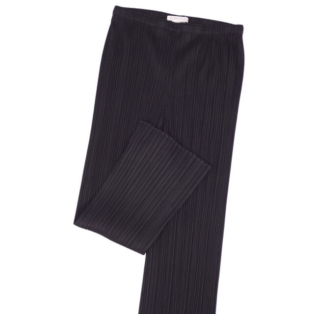 Issey Miyake Pleats Please ロングパンツ　ブラック