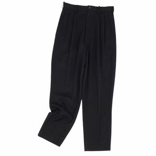 ヨウジヤマモト(Yohji Yamamoto)の美品 ヨウジヤマモト Yohji Yamamoto パンツ ロングパンツ スラックスパンツ 無地 ウールギャバジン ボトムス メンズ M ブラック(スラックス)