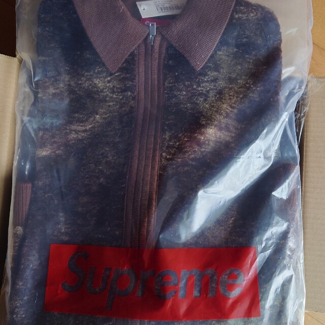 supreme fur zip up cardigan ブラック