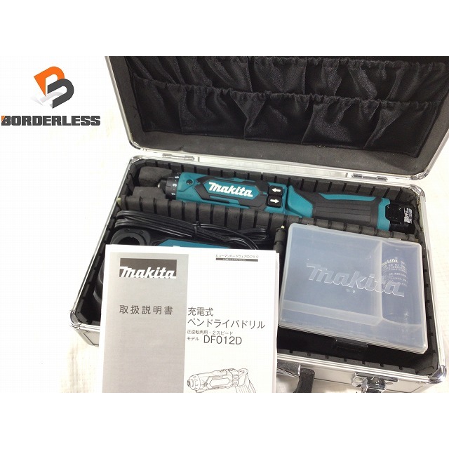 ☆美品☆makita マキタ 7.2V 充電式ペンドライバドリル DF012DSHX 充電器 バッテリー2個 専用アルミケース付 65515