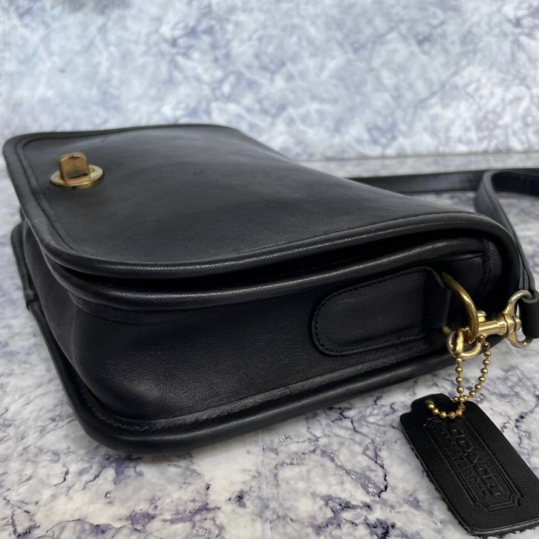 極美品 COACH オールドコーチ 黒 レザー ブラック ショルダー  バック 1