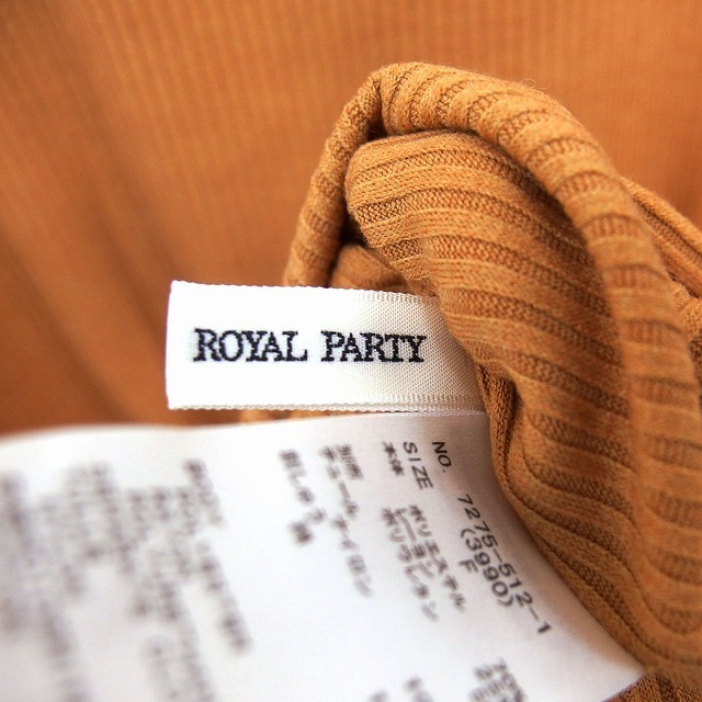 ROYAL PARTY(ロイヤルパーティー)のロイヤルパーティー ワンピース タイト ロング ニット リブ 切替 刺繍 透け感 レディースのワンピース(ロングワンピース/マキシワンピース)の商品写真