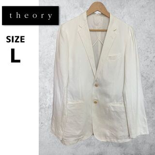セオリー(theory)の【極美品】theory ホワイトジャケット　二つ釦　サイズ４０(テーラードジャケット)