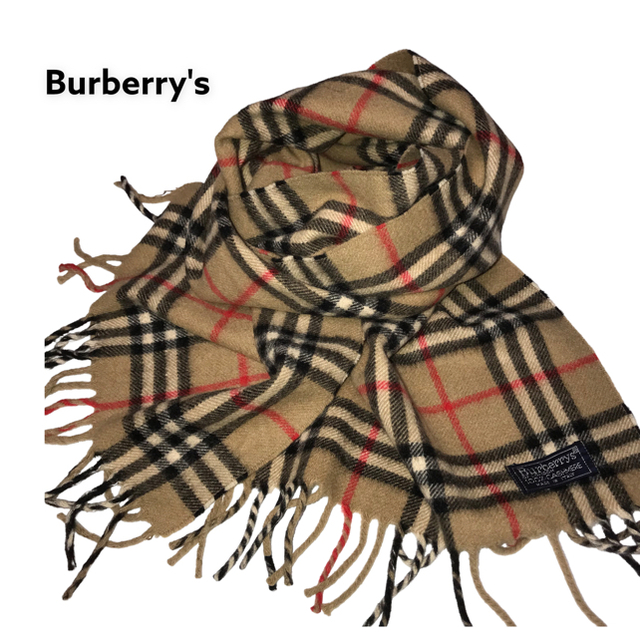 BURBERRY(バーバリー)のBurberrys カシミヤ100%マフラー ノバチェックオールド男女兼用 レディースのファッション小物(マフラー/ショール)の商品写真