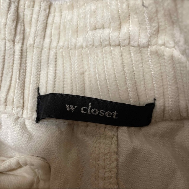 w closet(ダブルクローゼット)のダブルクローゼット　コーデュロイ　ダメージ加工　ガウチョ　パンツ レディースのパンツ(カジュアルパンツ)の商品写真