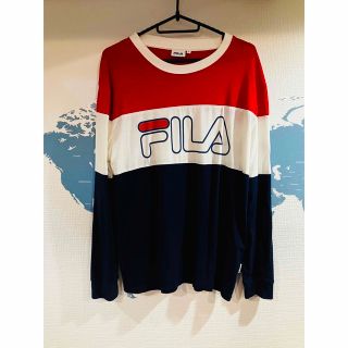 フィラ(FILA)の古着フィラFILAロンTビンテージ80s90stシャツadidas NIKE(Tシャツ/カットソー(七分/長袖))