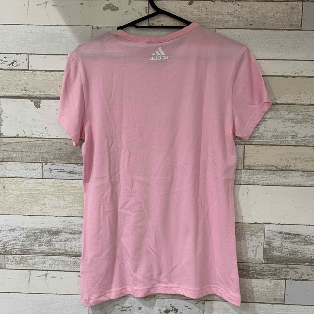 adidas(アディダス)の新品　adidas  プリントTシャツ　レディース　XL  ピンク レディースのトップス(Tシャツ(半袖/袖なし))の商品写真