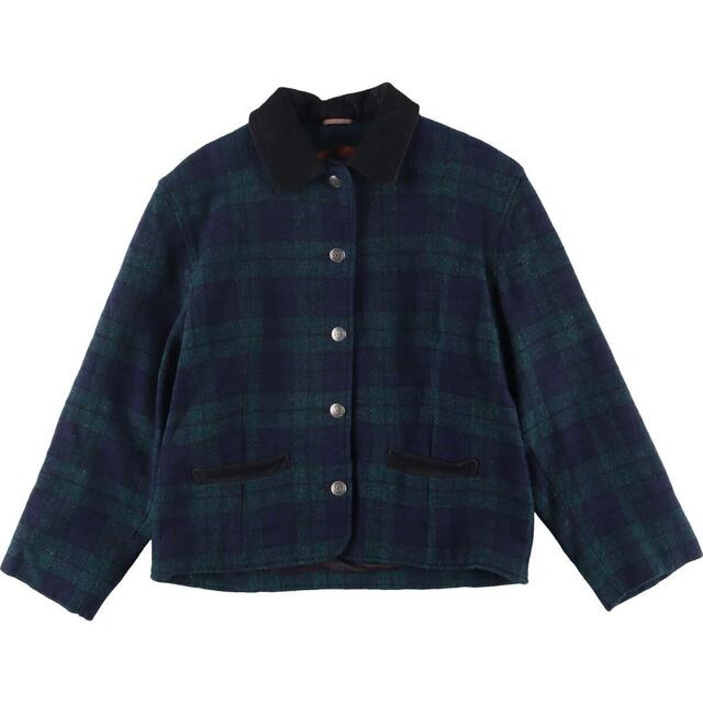 90年代 ウールリッチ WOOLRICH ブラックウォッチチェック ウールジャケット USA製 レディースM ヴィンテージ /eaa303341