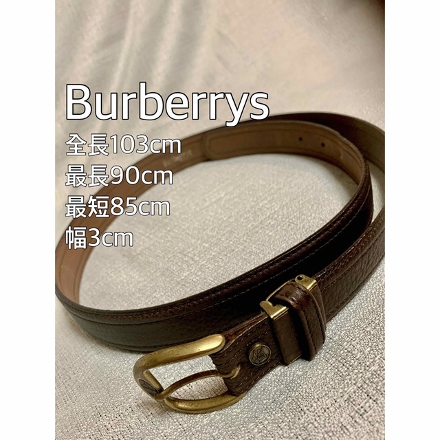 BURBERRY(バーバリー)のバーバリーズ ビンテージ ベルト ハトメタイプ レザー ブラウン 茶色 メンズのファッション小物(ベルト)の商品写真