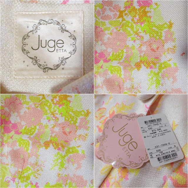 JugeETTA(ジュジュエッタ)の【未使用タグ付】ジュジュエッタ　ジャケット　春　フラワー　花柄　入園式入学式 レディースのジャケット/アウター(テーラードジャケット)の商品写真