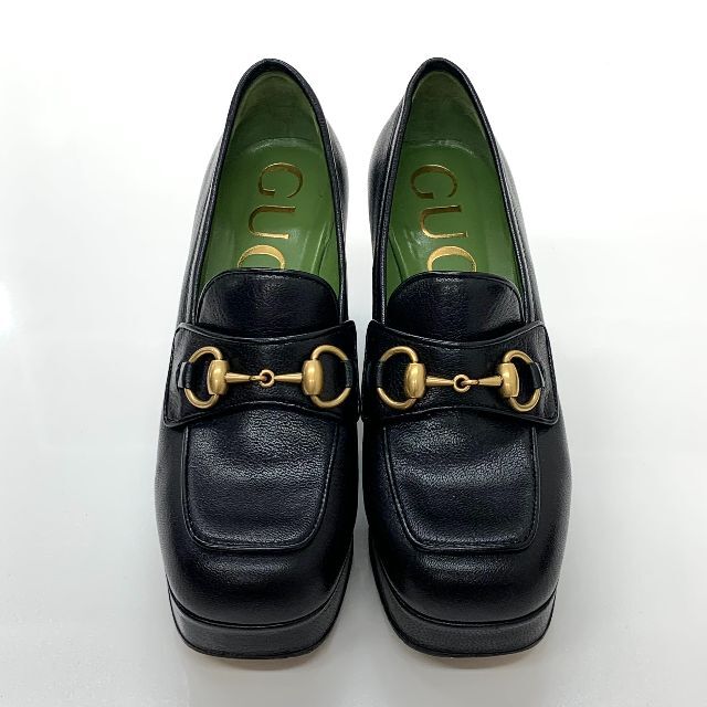 Gucci    グッチ レザー ホースビット ヒール ローファー パンプス