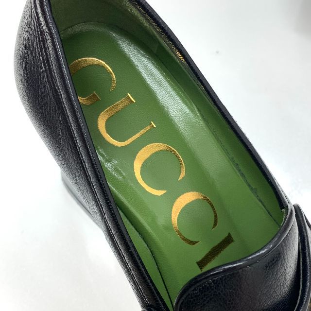 Gucci - 5676 グッチ レザー ホースビット ヒール ローファー パンプス