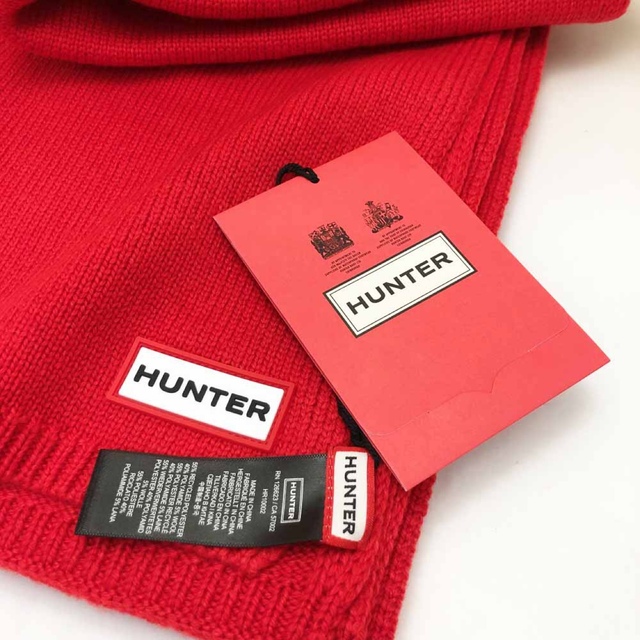 HUNTER(ハンター)の新品 HUNTER ハンター マフラー HR10002　レッド メンズのファッション小物(マフラー)の商品写真