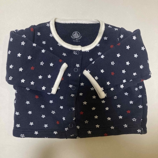 PETIT BATEAU(プチバトー)のプチバトー　星紺セットアップ　60cm キッズ/ベビー/マタニティのベビー服(~85cm)(その他)の商品写真