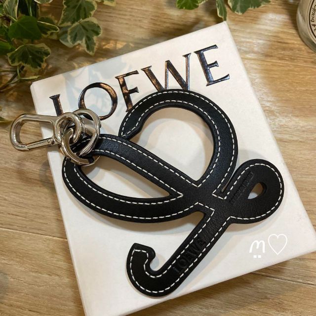 LOEWE ロエベ Lロゴバッグチャーム キーリング キーホルダー キーチェーン-