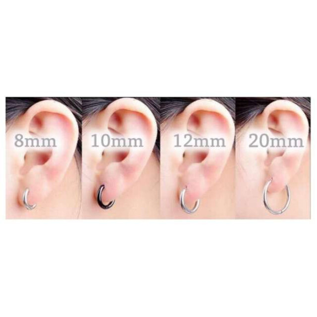 卸売り 20mm フープピアス シルバー ステンレス メンズレディース 2個セット 韓国 20mm フープピアス シルバー ステンレス メンズレディース 2個セット 韓国