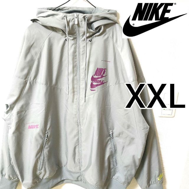 NIKE(ナイキ)のナイキ グレー ナイロンジャケット ウーブン ブルゾン NIKE メンズ XXL メンズのジャケット/アウター(ナイロンジャケット)の商品写真