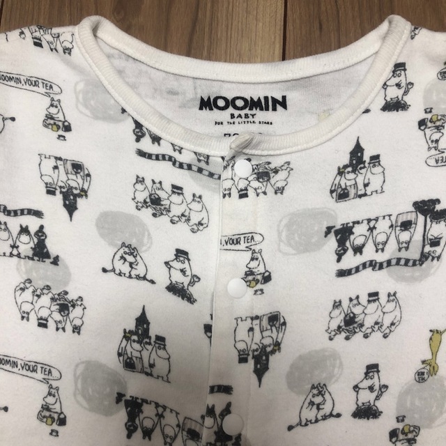 MOOMIN(ムーミン)の【2枚組】ムーミンベビー　2wayオール　ロンパース　70 キッズ/ベビー/マタニティのベビー服(~85cm)(ロンパース)の商品写真