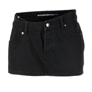 alexander wang denim skirt / black