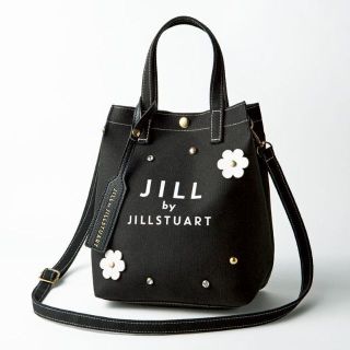 ジルバイジルスチュアート(JILL by JILLSTUART)の【新品未使用】ジルスチュアート 2WAY フラワー ショルダーバッグ ブラック(ショルダーバッグ)