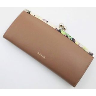 ポールスミス(Paul Smith)のラスト1点限り☆新品箱なし ポールスミス 花柄デザイン がま口 長財布 ベージュ(財布)