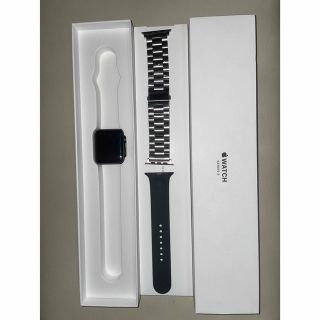 アップルウォッチ(Apple Watch)のApple Watch series3  42mm 正規　中古品　美品オマケ多数(腕時計(デジタル))