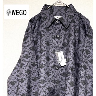 ウィゴー(WEGO)の【タグ付き新品】WEGO ウィゴー 柄シャツ カジュアルシャツ パープル M(シャツ)