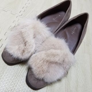 ランダ(RANDA)の【美品】RANDA ランダ☆　フェイクファー　パンプス(ハイヒール/パンプス)