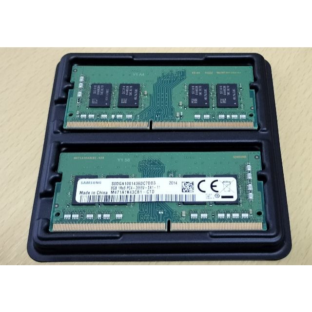 SAMSUNG 8GB×2枚 計16GB PC4-2666V ノート用メモリ 1