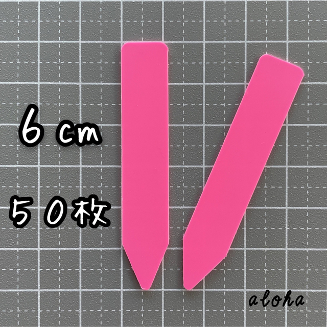 ピンク　50枚 多肉植物 アガベ サボテンに◎ 園芸用 ラベル ネームラベル ハンドメイドのフラワー/ガーデン(その他)の商品写真