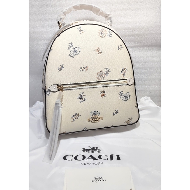 ● 新品 未使用 COACH コーチ リュックサック バッグ ホワイト 花柄