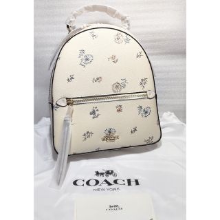 コーチ(COACH)の● 新品 未使用 COACH コーチ リュックサック バッグ ホワイト 花柄(リュック/バックパック)