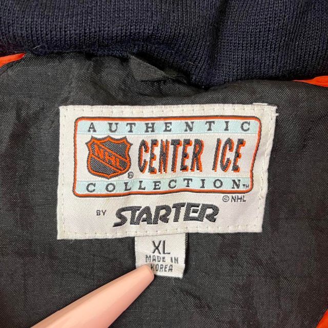 STARTER(スターター)の90sヴィンテージ古着NHLフライヤーズ中綿入り刺繍ロゴスタジャン　サイズXL. メンズのジャケット/アウター(ブルゾン)の商品写真