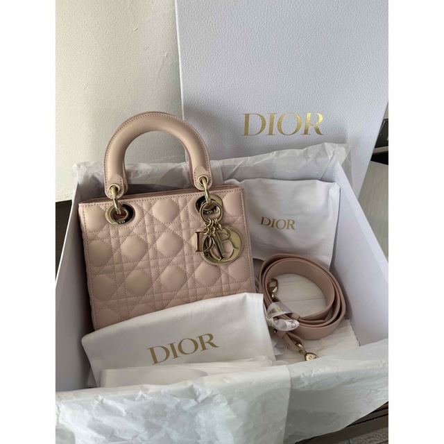 日本限定 Dior Christian レディディオール ベビーピンク dior lady ハンドバッグ