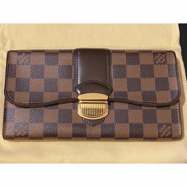 激安超安値 美品 ルイヴィトン ダミエ 財布 システィナ LOUIS