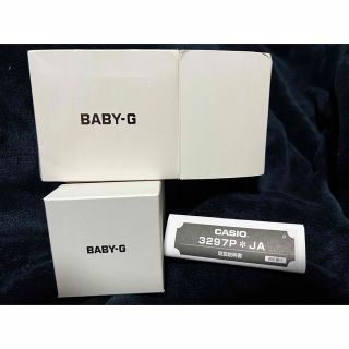 ジーショック(G-SHOCK)の【美品】BABY-G ホワイト×ゴールド箱説明書付き 3297P＊JA(腕時計)