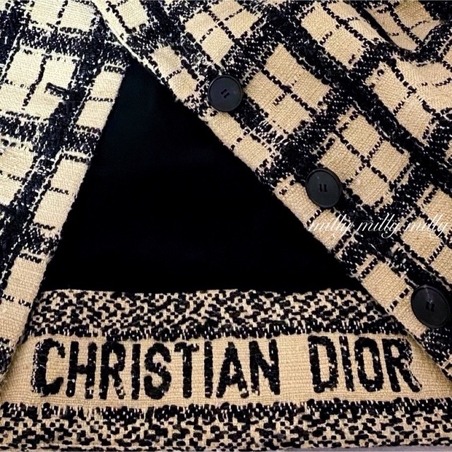 Christian Dior(クリスチャンディオール)のご成約済み✴︎新品タグ付【Christian Dior】ツイードバージャケット レディースのジャケット/アウター(テーラードジャケット)の商品写真