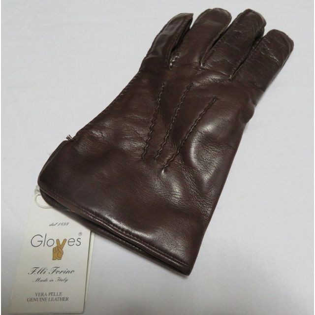 Gloves(グローブス)の■新品【グローブス/GLOVES(伊)】極上レザーグローブ レザー×カシミア茶9 メンズのファッション小物(手袋)の商品写真