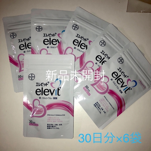 バイエル elevit エレビット 葉酸　90粒×6袋