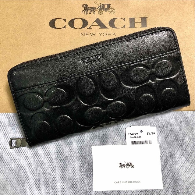 COACH - COACH メンズ シグネチャー エンボスドレザー アコーディオン